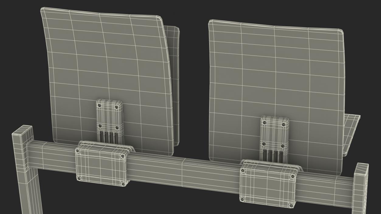 University Seating System For Two Seats 3D model