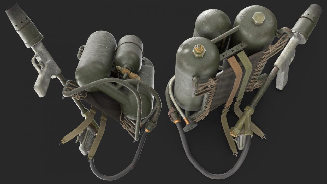 M2 Flamethrower Backpack 3D model