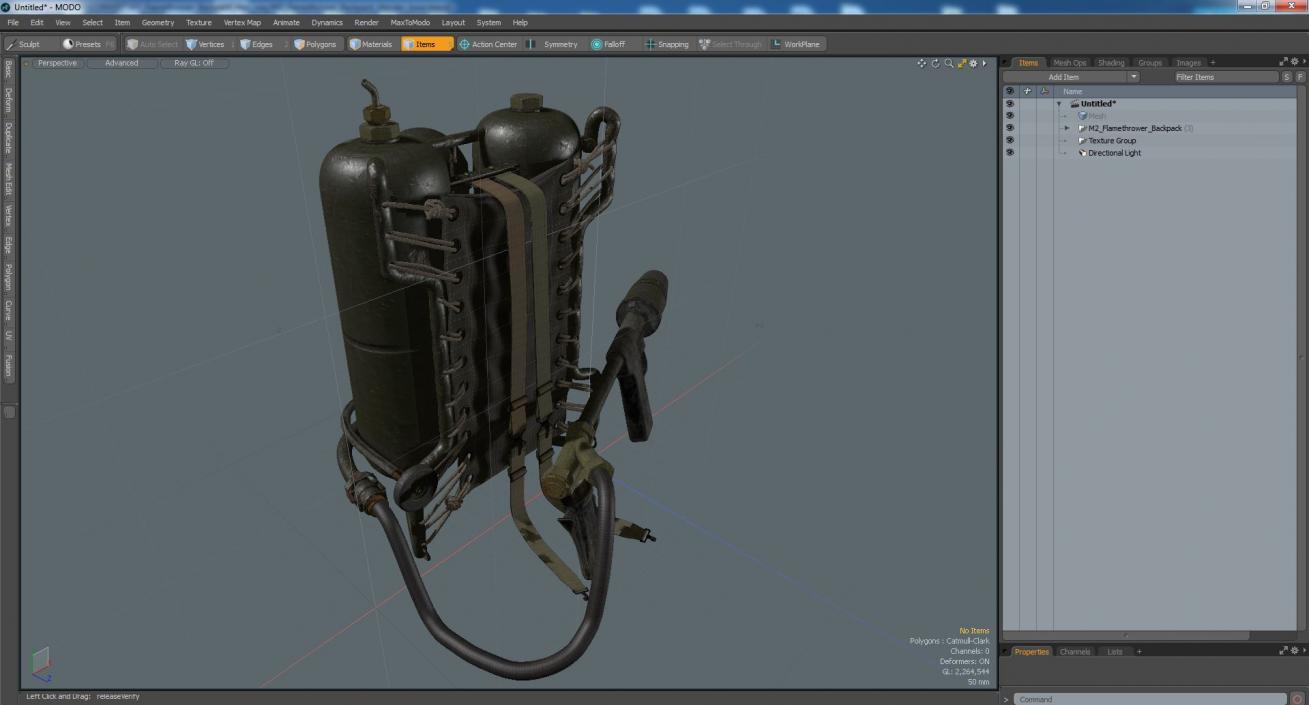 M2 Flamethrower Backpack 3D model