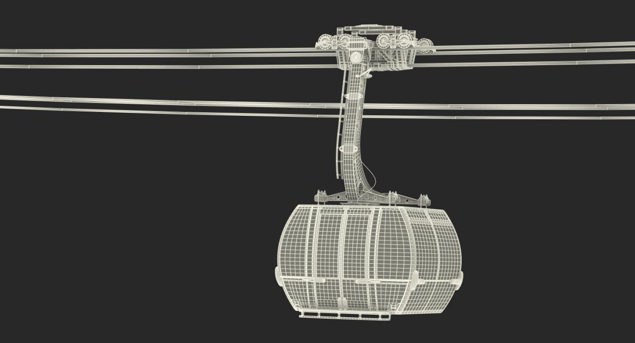 Peak 2 Peak Gondola Lift Cabin Towers 3D