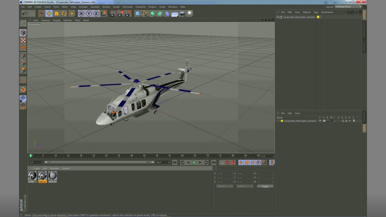 3D Corporate Helicopter Generic model