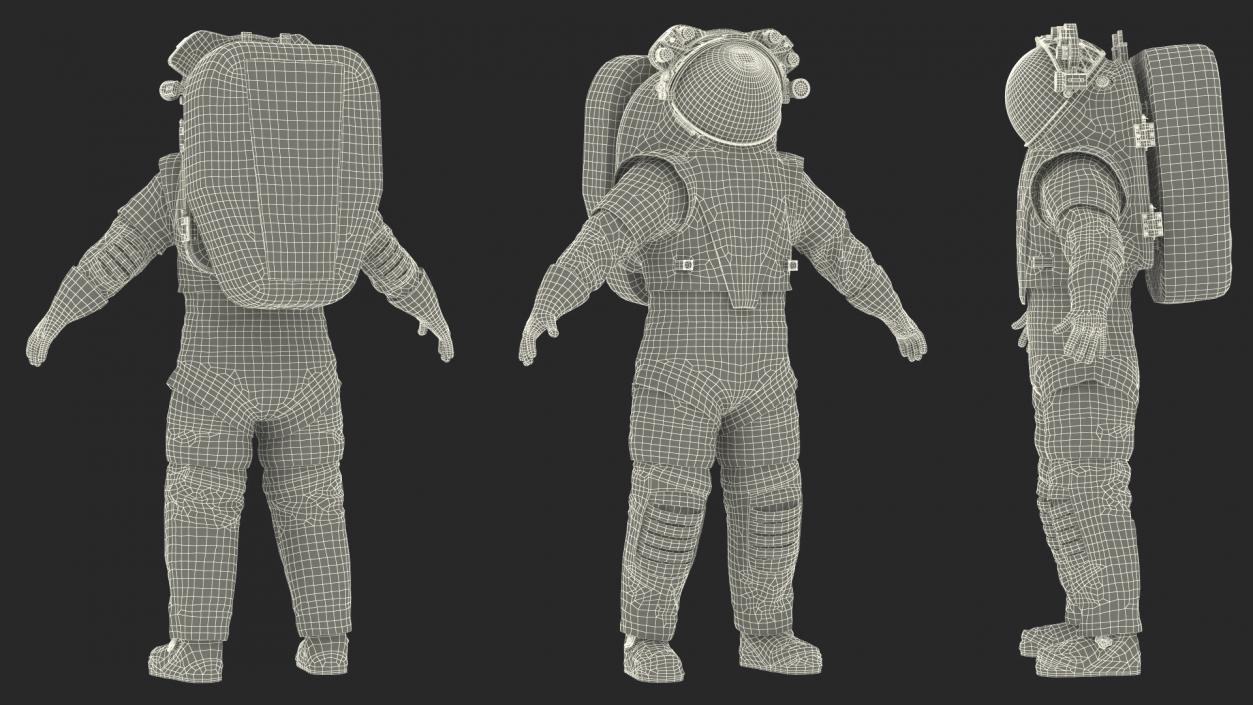 3D Modern Next Gen Spacesuit Empty