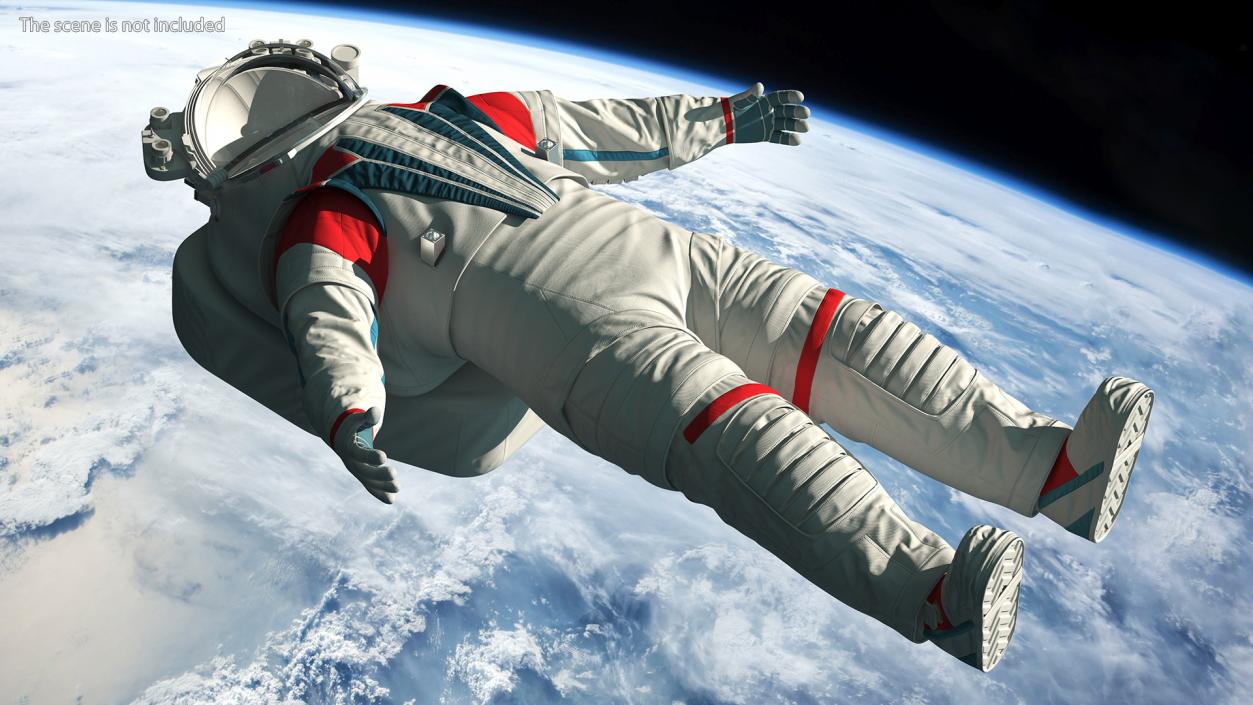 3D Modern Next Gen Spacesuit Empty