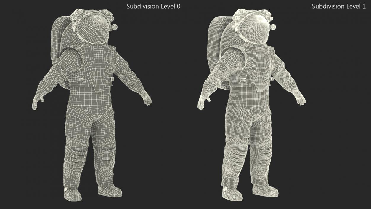 3D Modern Next Gen Spacesuit Empty