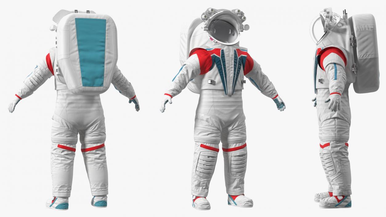 3D Modern Next Gen Spacesuit Empty