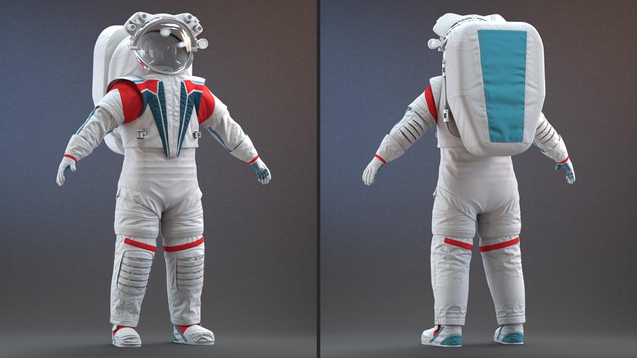 3D Modern Next Gen Spacesuit Empty