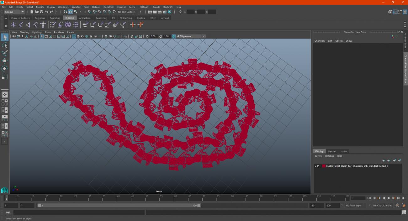 3D Curled Steel Chain for Chainsaw