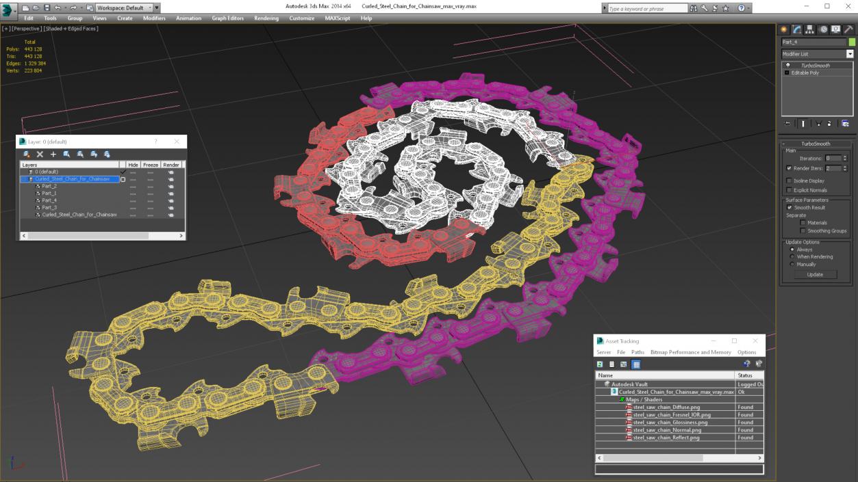 3D Curled Steel Chain for Chainsaw