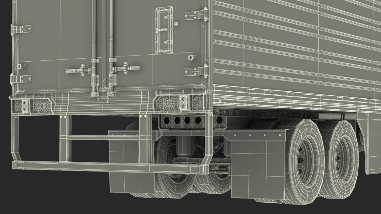 3D Volvo VNL 860 Truck with Vanguard Reefer Trailer model