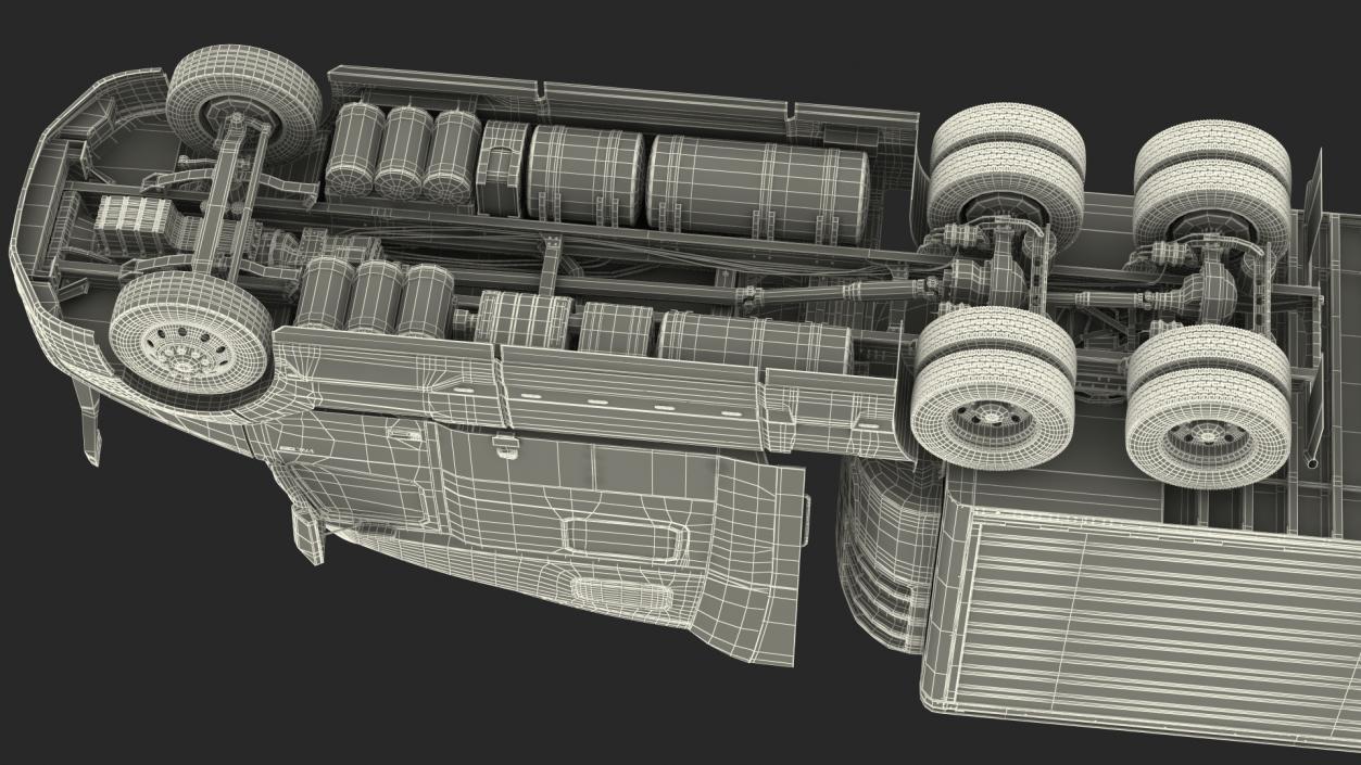 3D Volvo VNL 860 Truck with Vanguard Reefer Trailer model