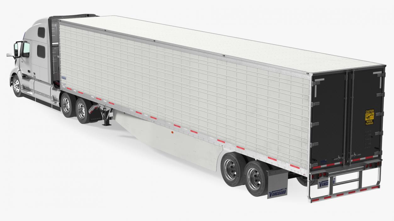 3D Volvo VNL 860 Truck with Vanguard Reefer Trailer model