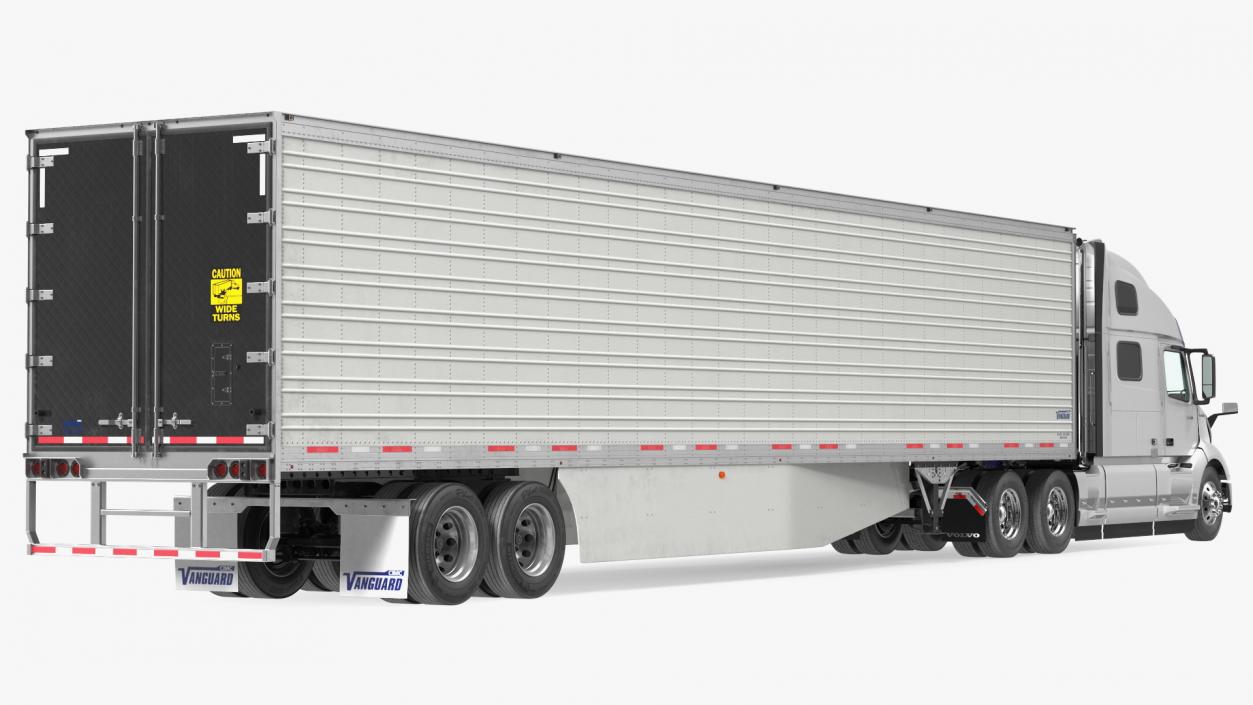 3D Volvo VNL 860 Truck with Vanguard Reefer Trailer model