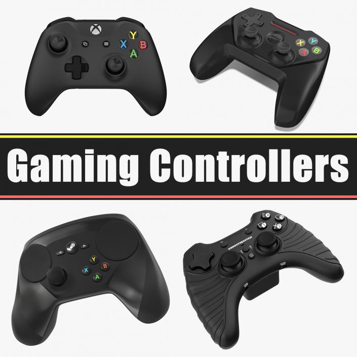 Gaming Controllers Collection 3D model