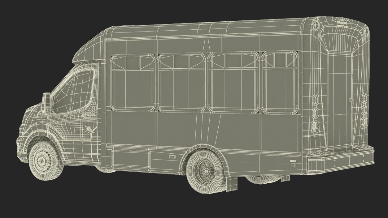 Ford Starcraft Executive Shuttle Bus Simple Interior 3D