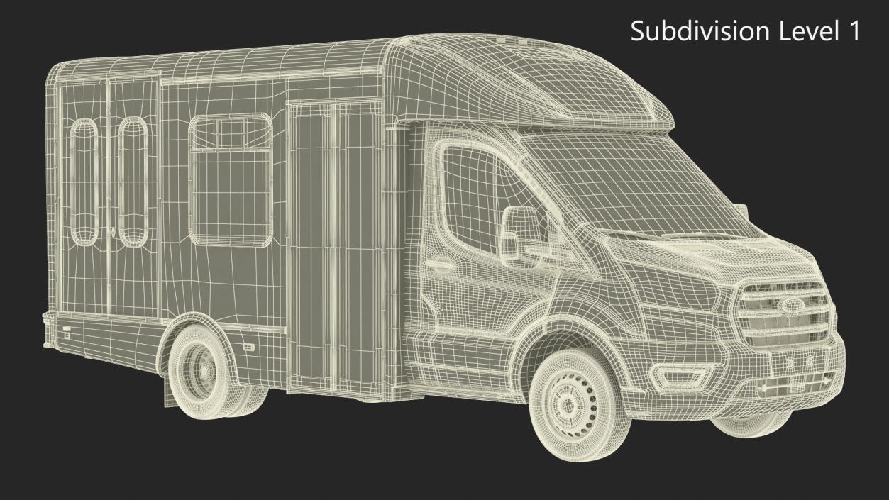 Ford Starcraft Executive Shuttle Bus Simple Interior 3D