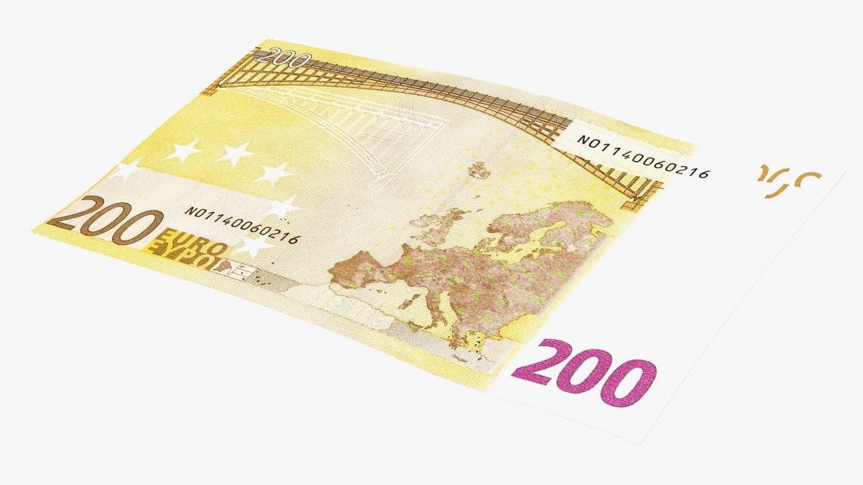 3D Paper Banknotes Euro 200 Bundle