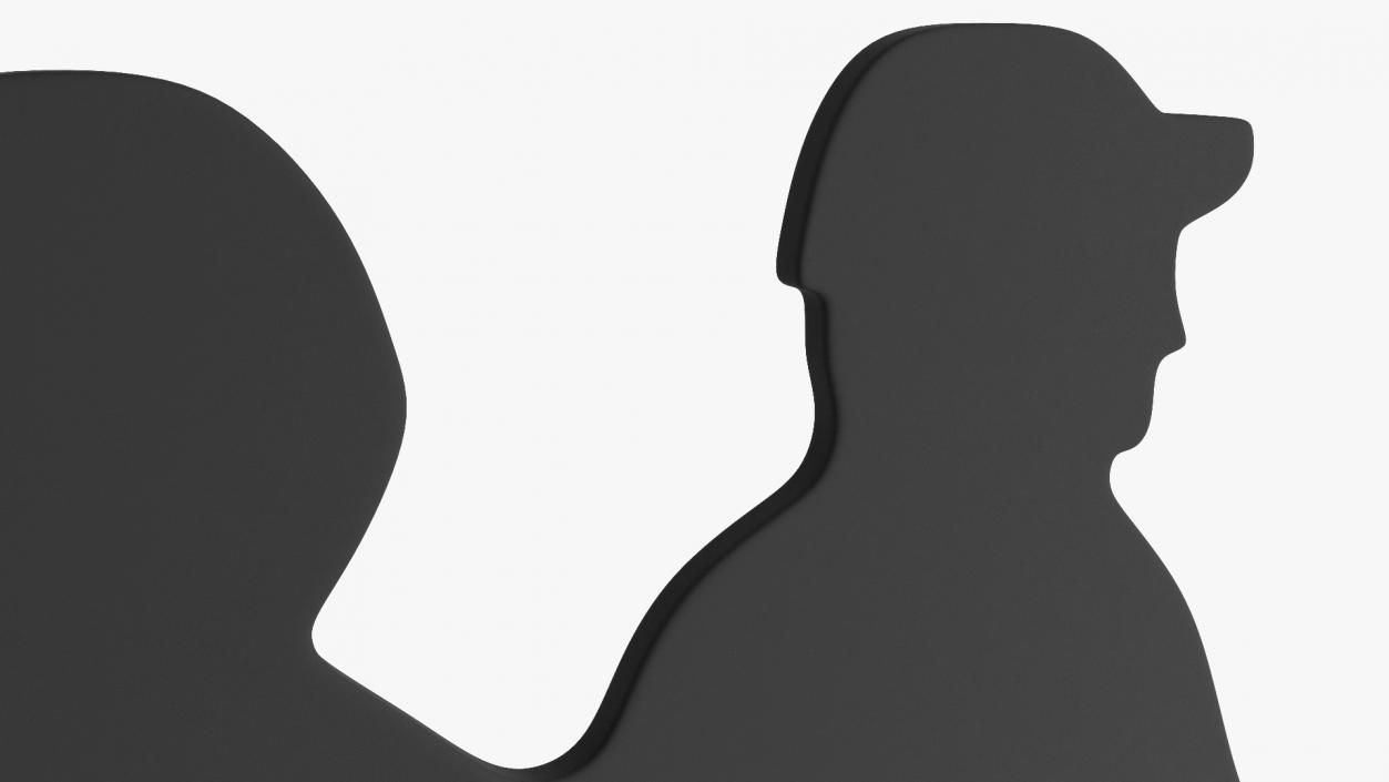 3D model Sitting Couple Silhouette