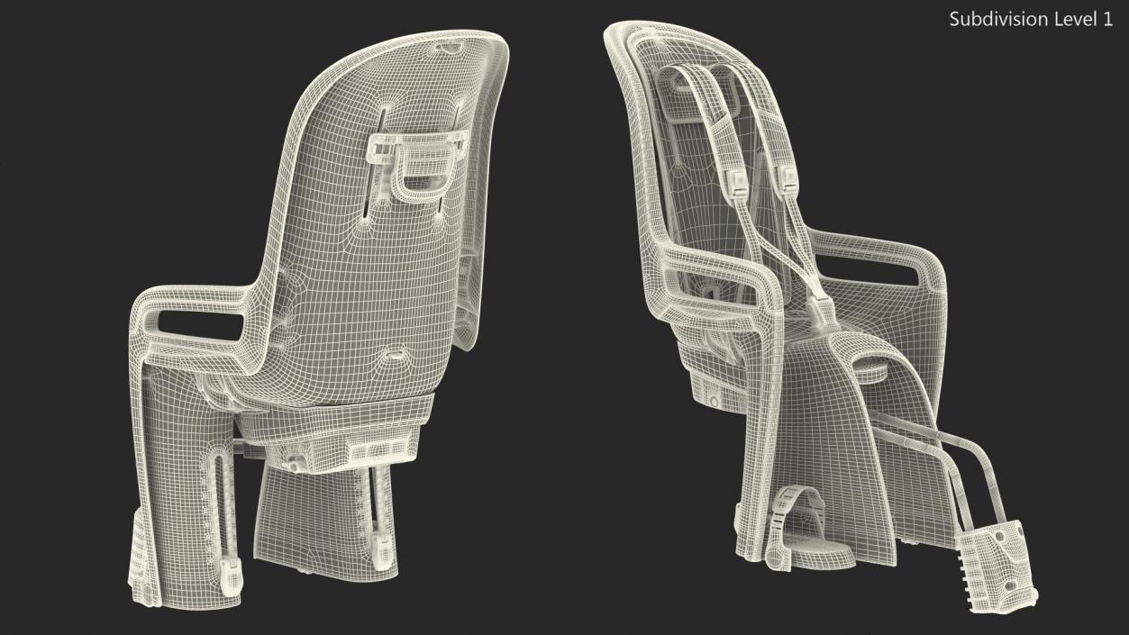 3D Thule RideAlong Child Bike Seat Rigged model