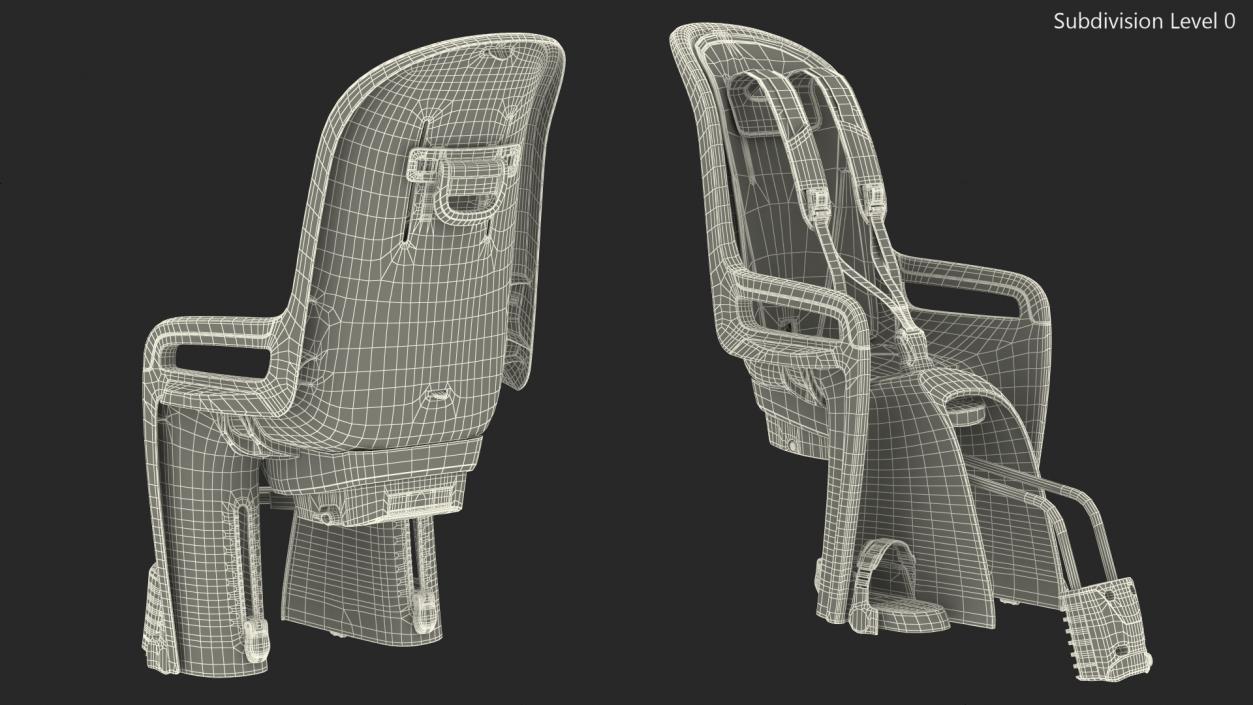 3D Thule RideAlong Child Bike Seat Rigged model