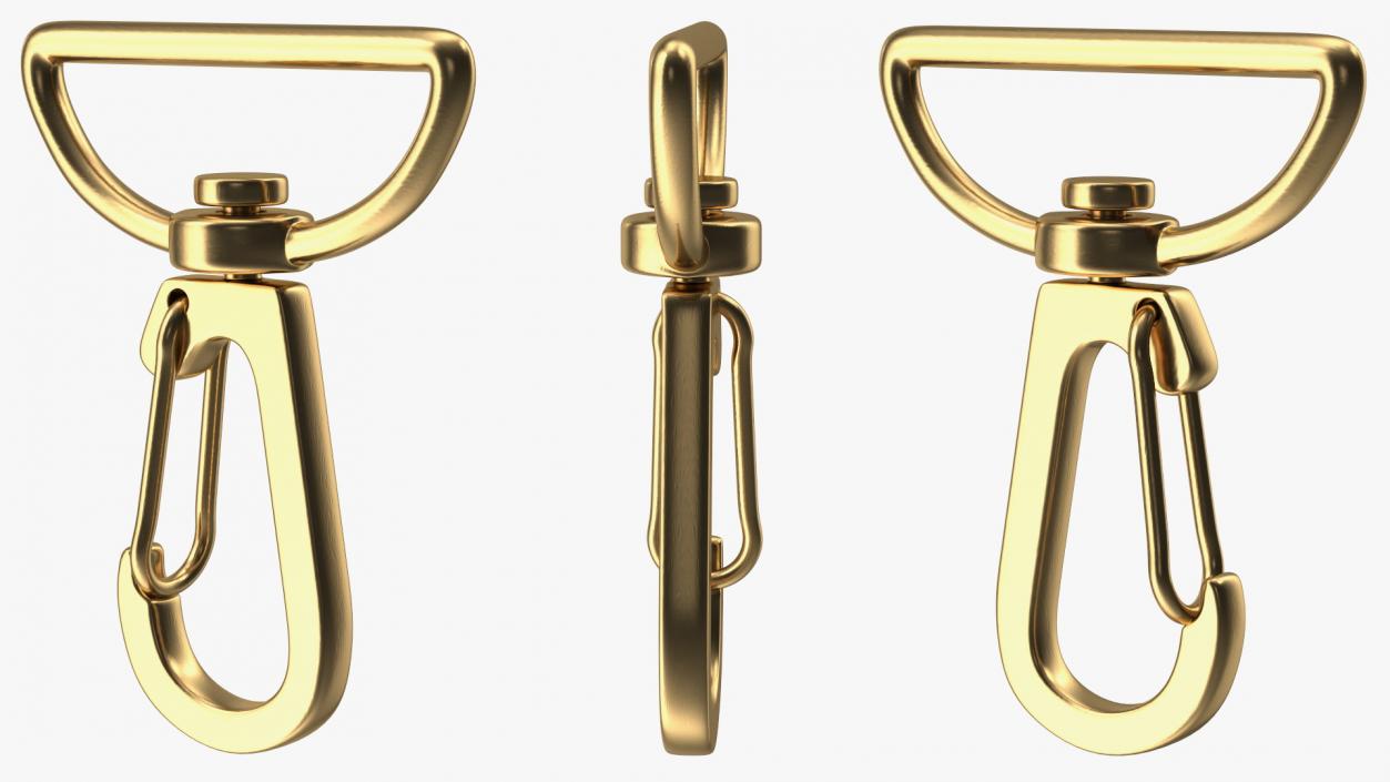 3D model Metal Claw Clasp Gold Set