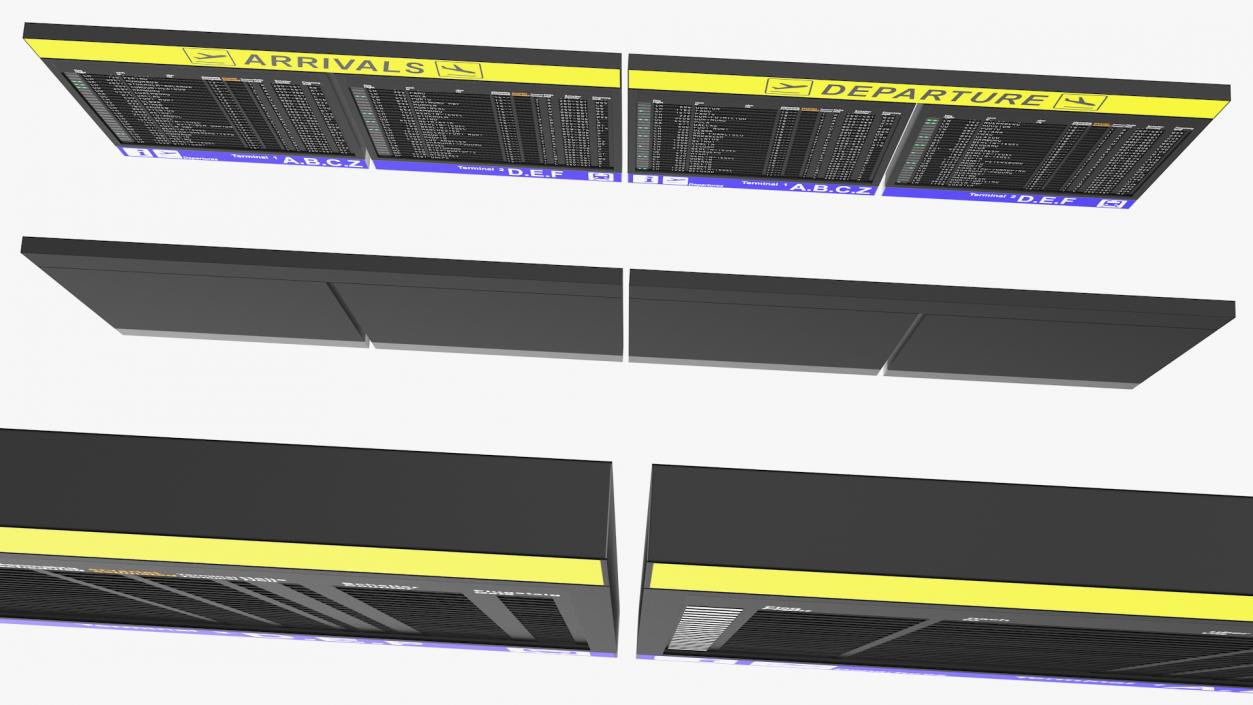 Airport Timetable Arrivals and Departures Board 3D