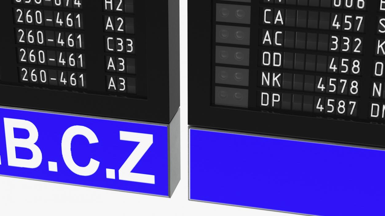 Airport Timetable Arrivals and Departures Board 3D