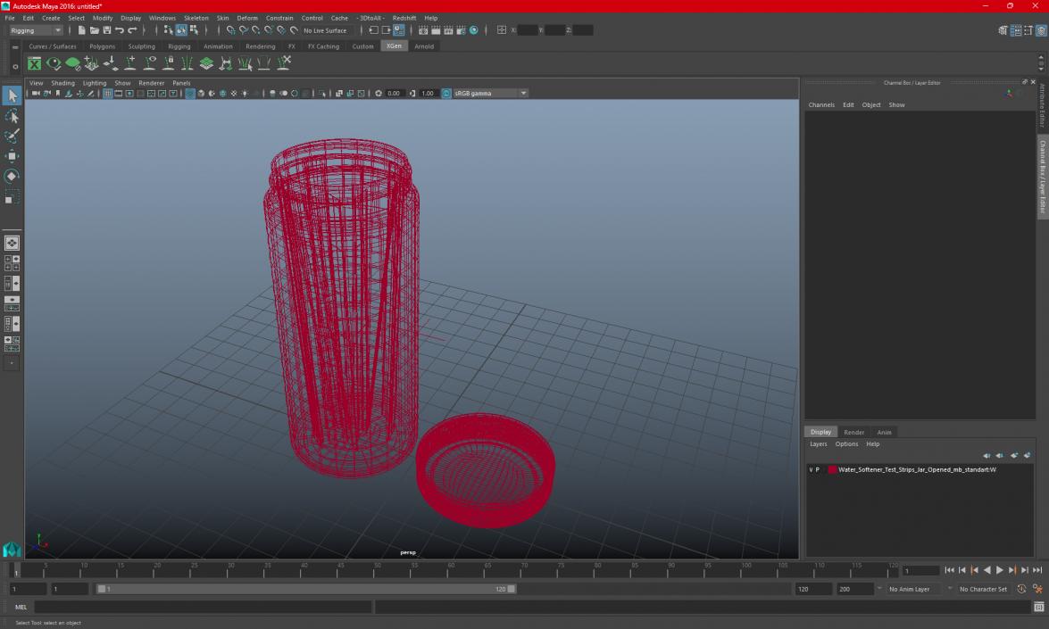 Water Softener Test Strips Jar Opened 3D