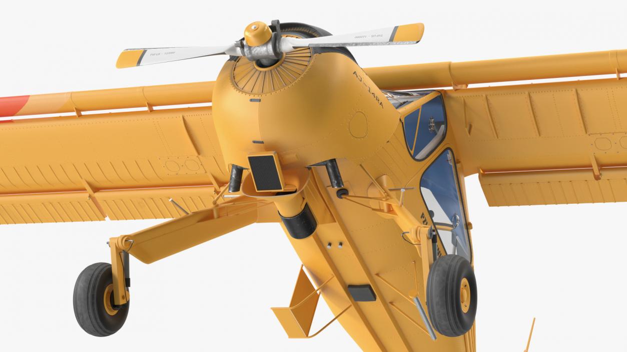 Airplane PZL 104 Wilga Yellow 3D model