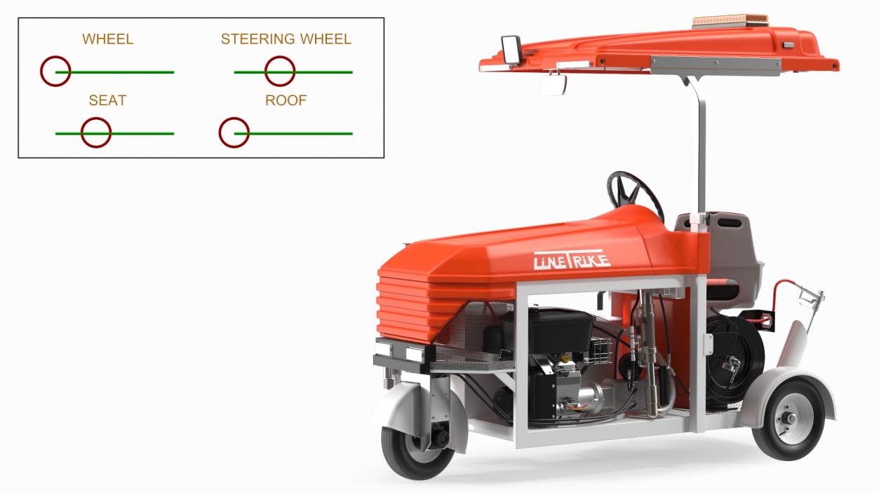 LineTrike Road Line Marking Machine Rigged 3D