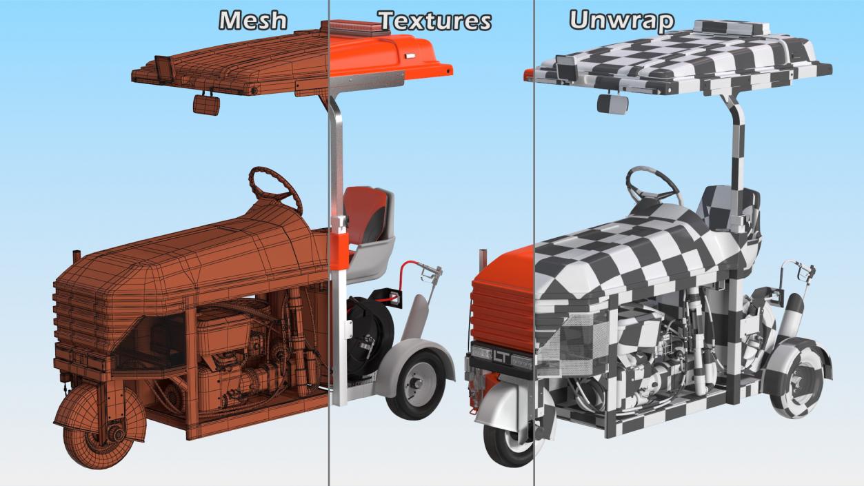 LineTrike Road Line Marking Machine Rigged 3D