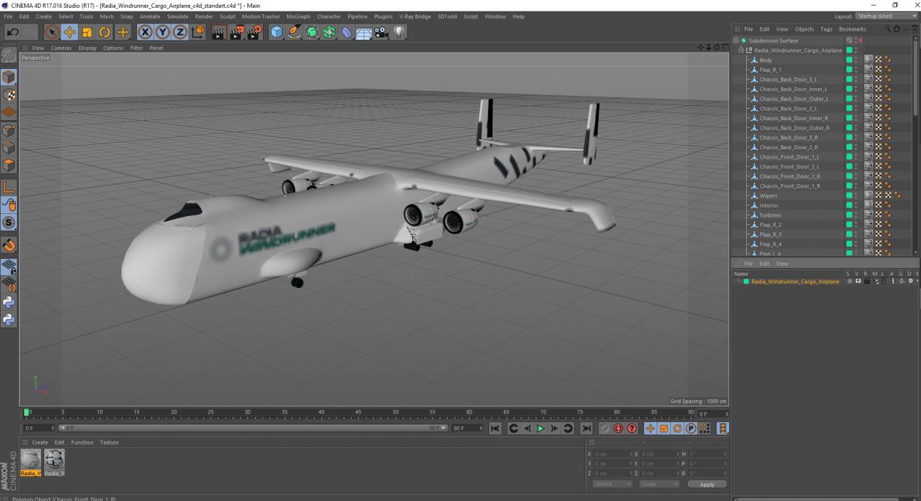 3D Radia Windrunner Cargo Airplane