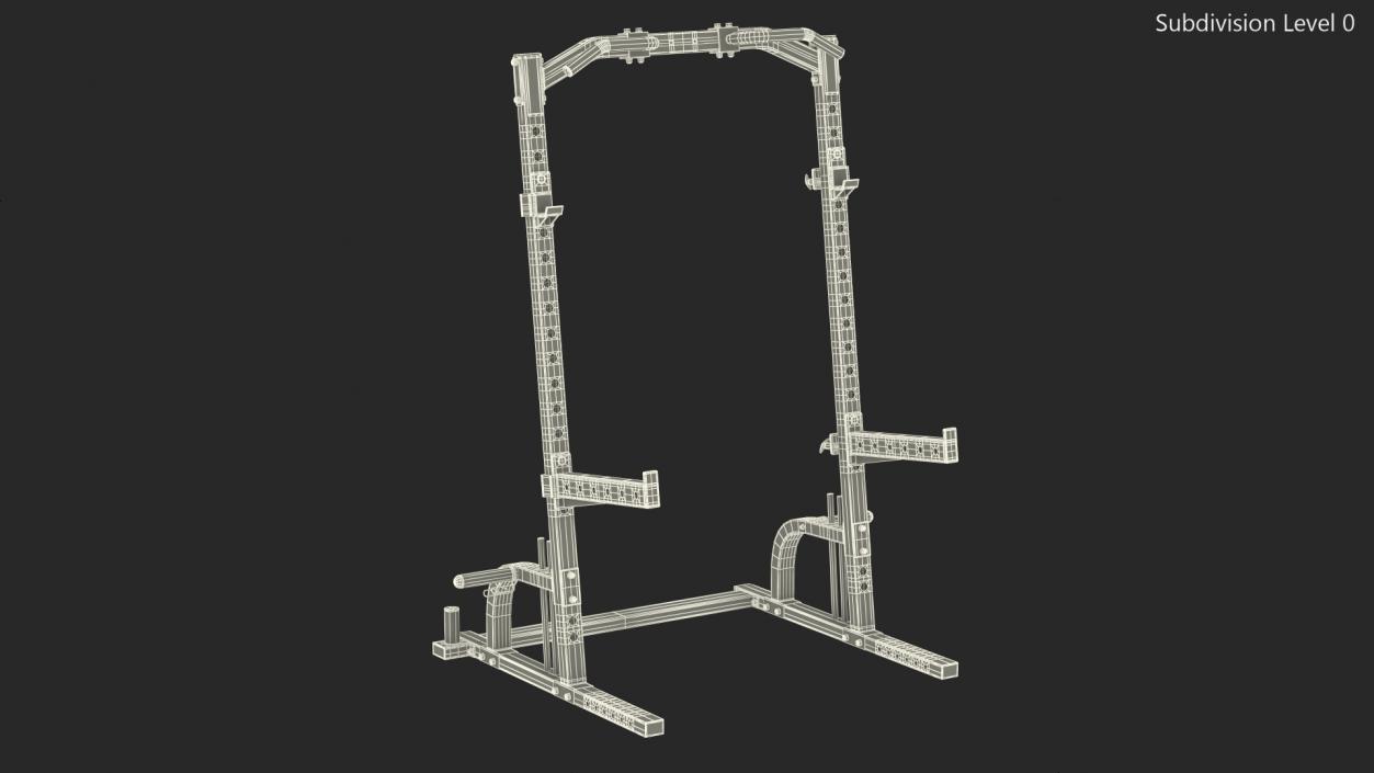 3D Gym Half Rack model