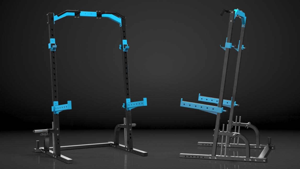 3D Gym Half Rack model