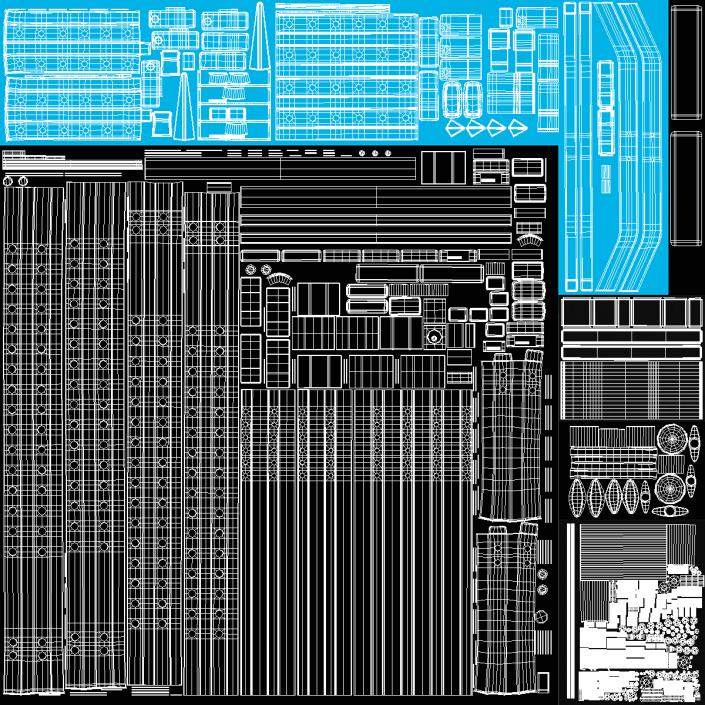 3D Gym Half Rack model