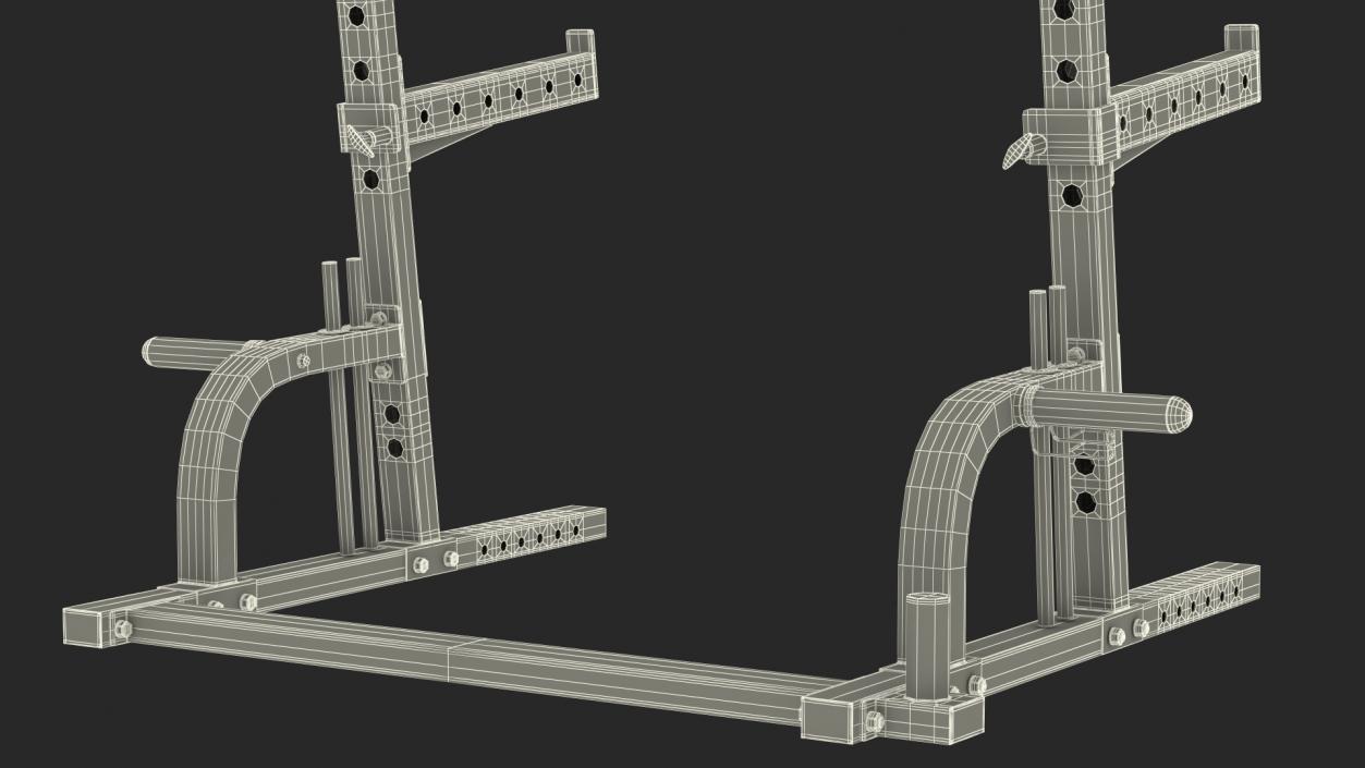 3D Gym Half Rack model