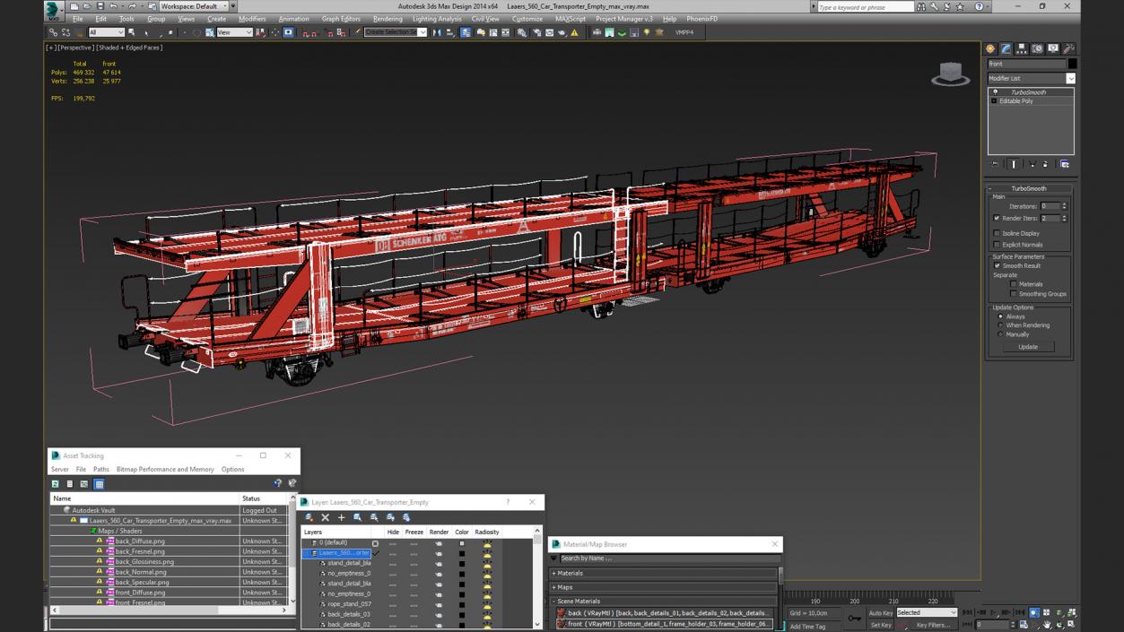 Laaers 560 Car Transporter Empty 3D