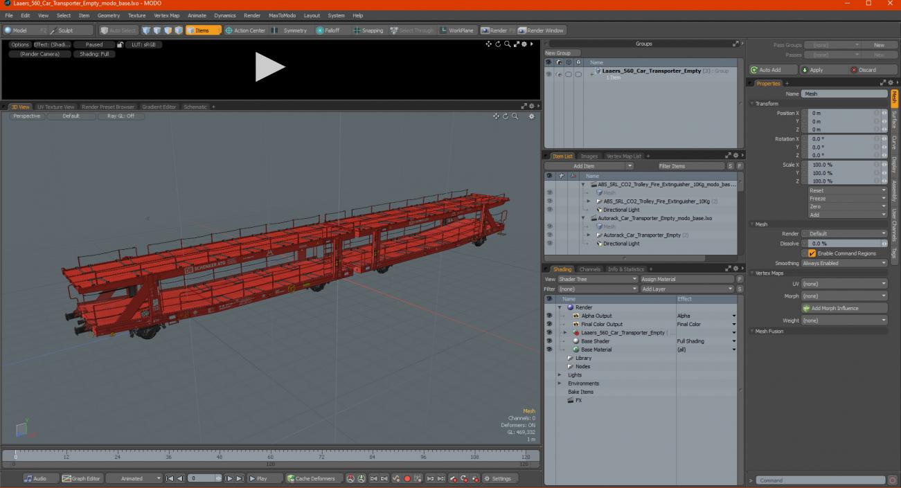 Laaers 560 Car Transporter Empty 3D