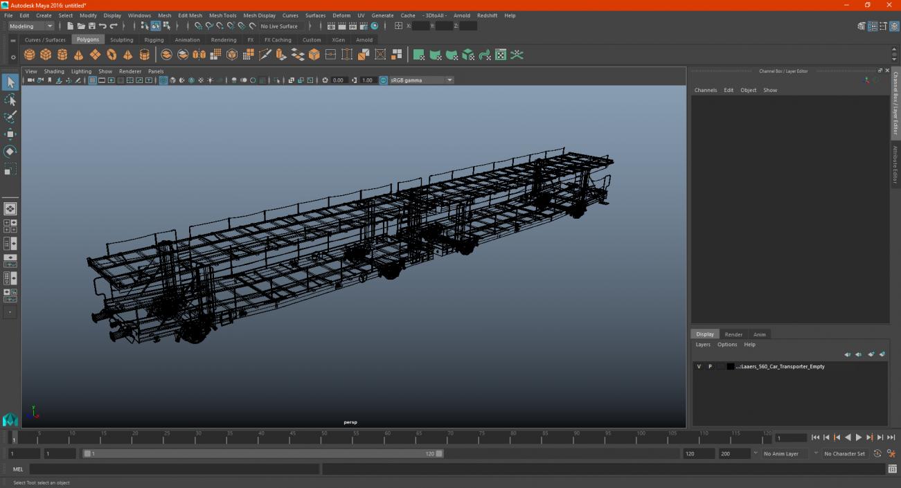 Laaers 560 Car Transporter Empty 3D