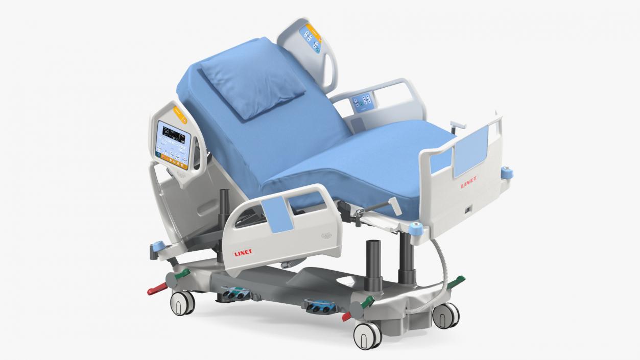 3D model Intensive Care Bed Rigged