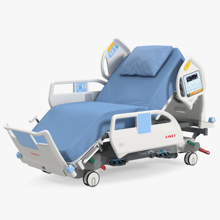 3D model Intensive Care Bed Rigged