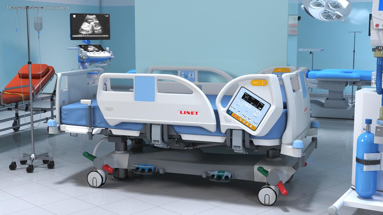 3D model Intensive Care Bed Rigged