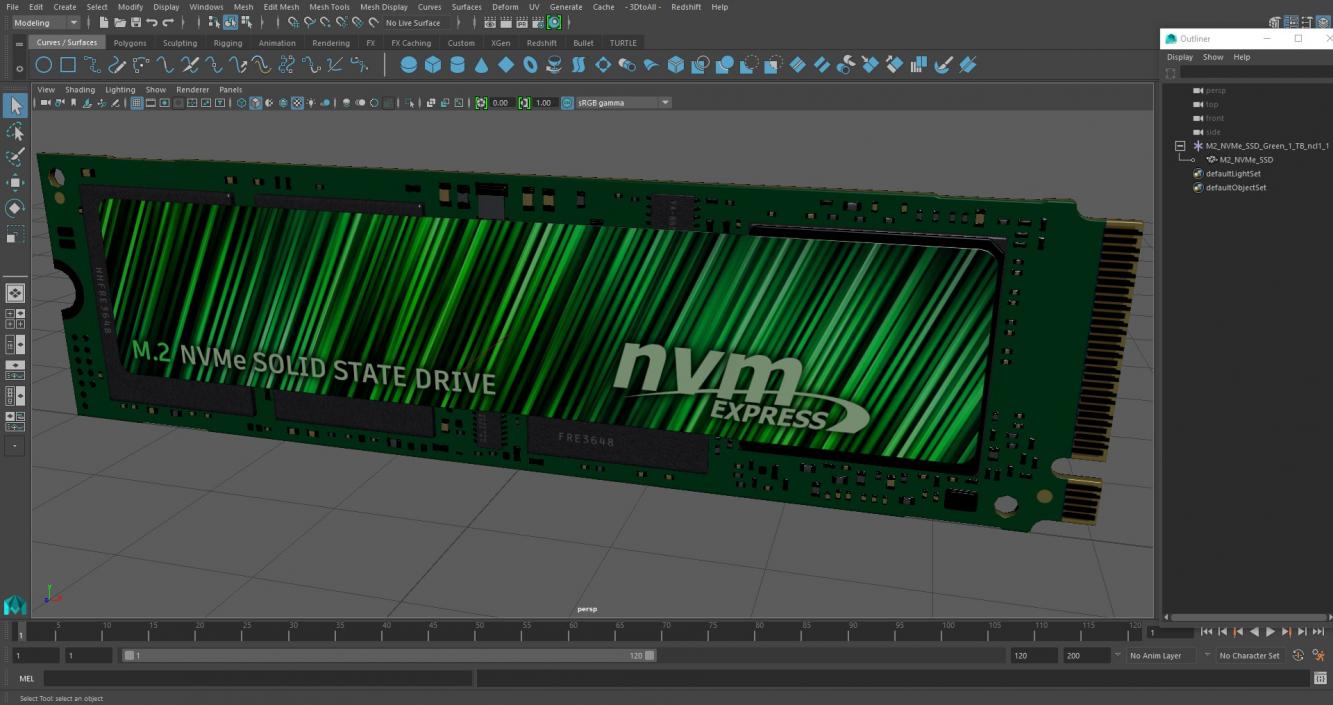 M2 NVMe SSD Green 1 TB 3D