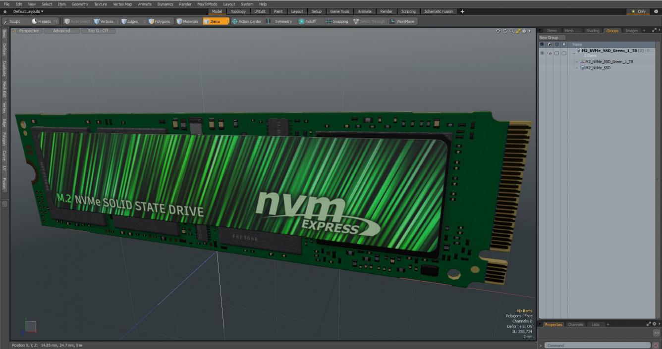 M2 NVMe SSD Green 1 TB 3D