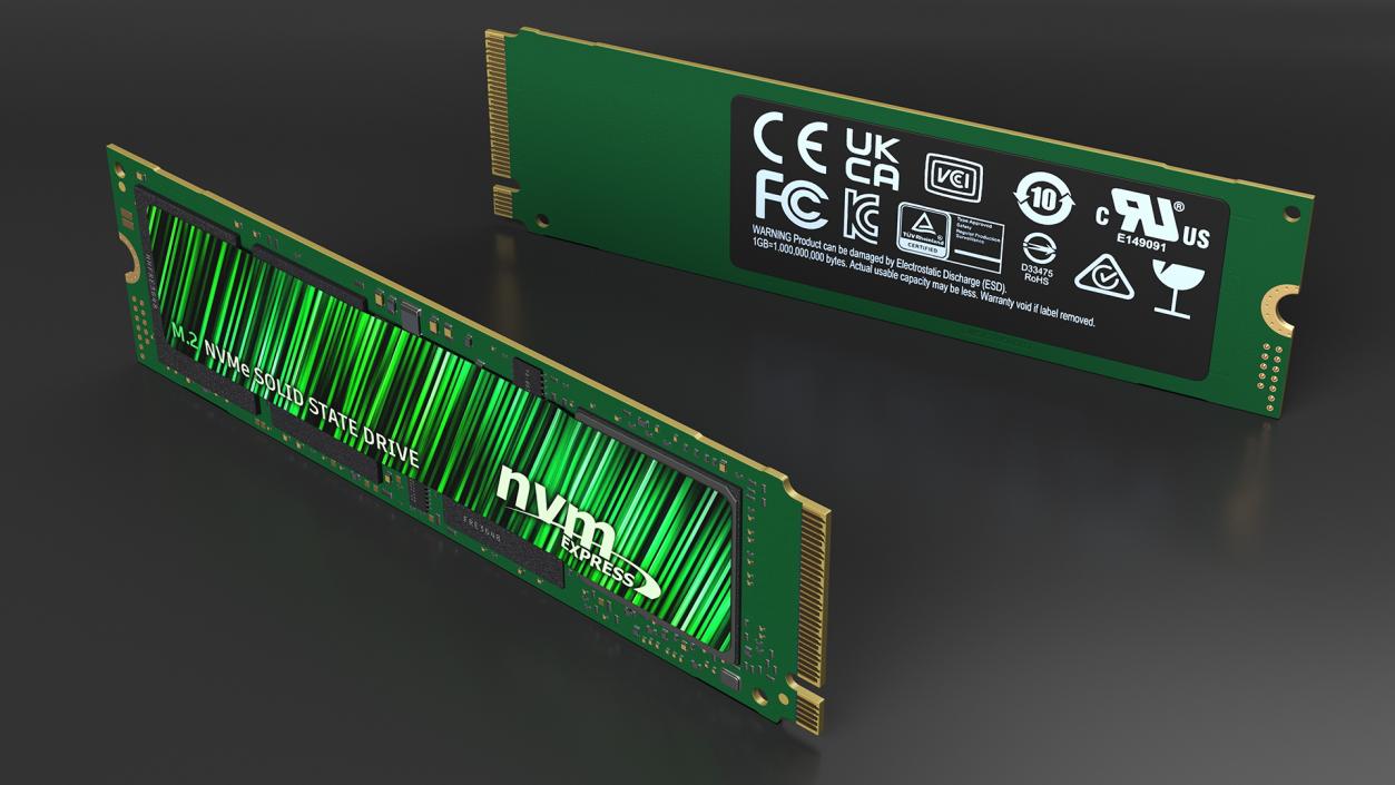 M2 NVMe SSD Green 1 TB 3D