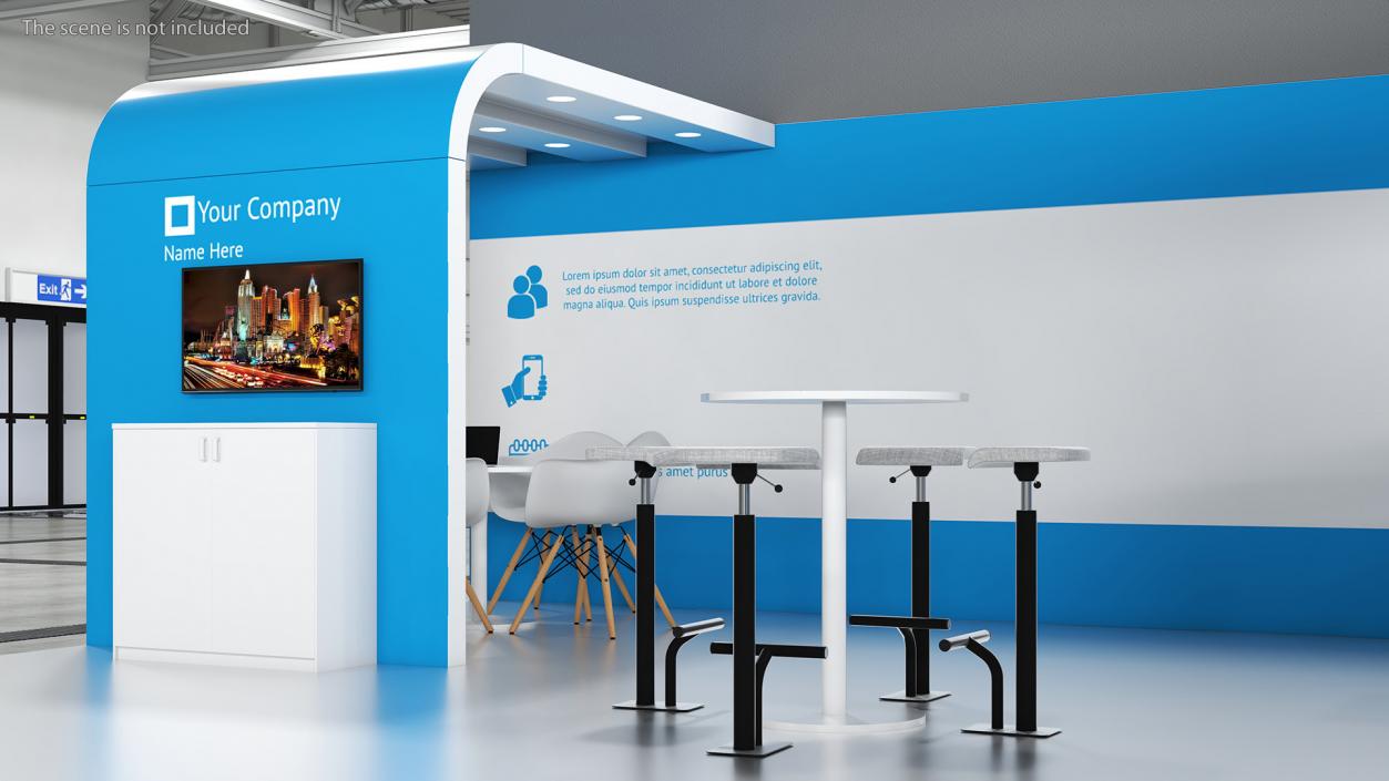 3D Exhibition Stand Blue