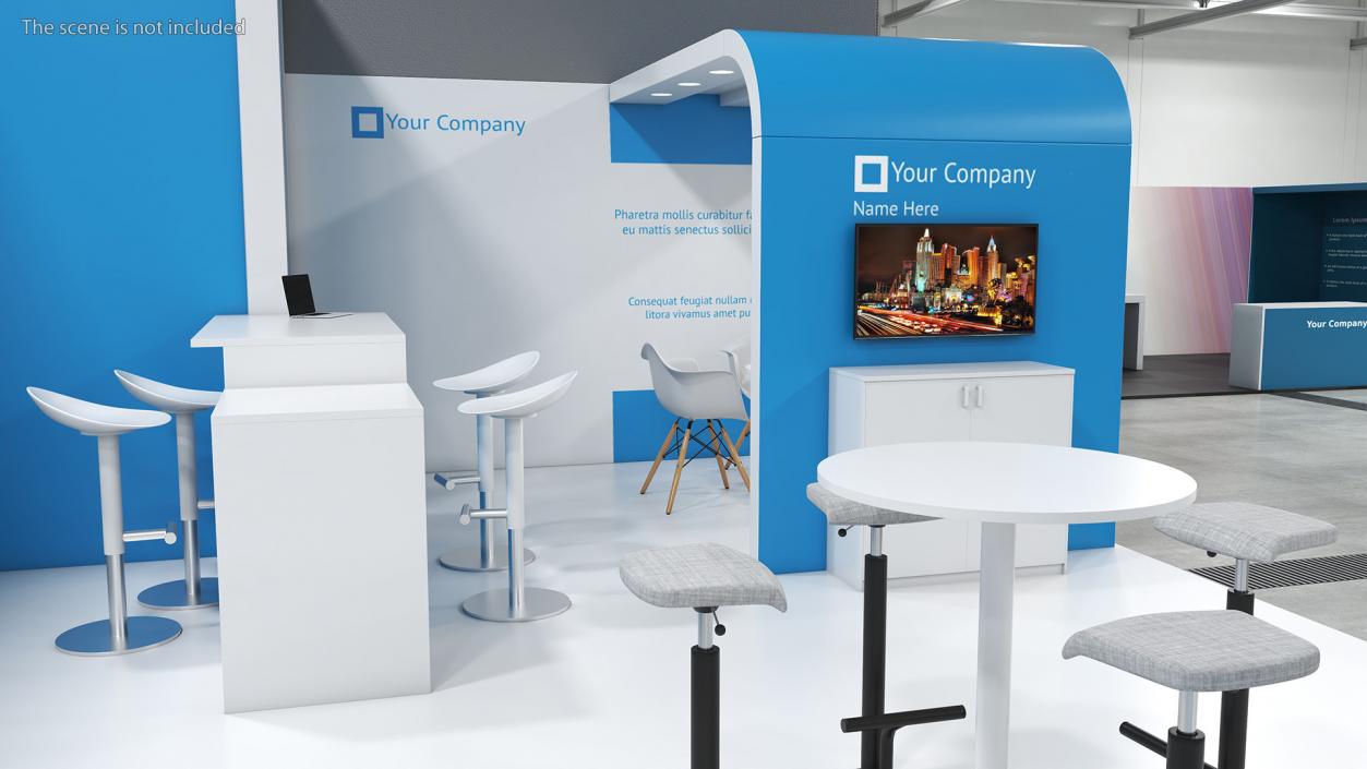 3D Exhibition Stand Blue