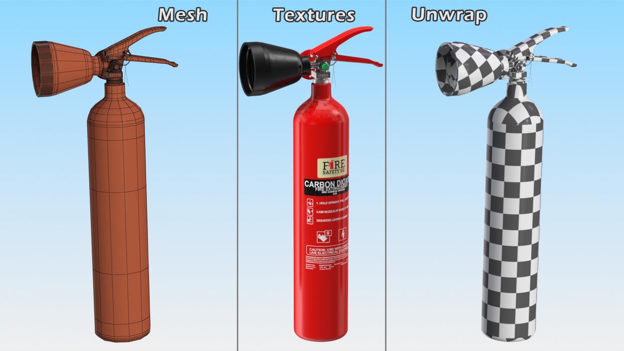 3D Fire Extinguisher Collection model