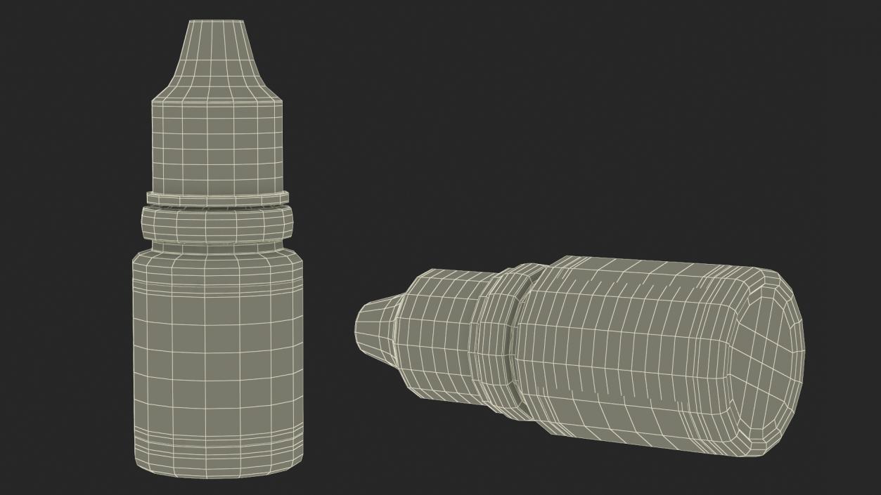 3D model Plastic Dropping Bottle 10ml Mockup