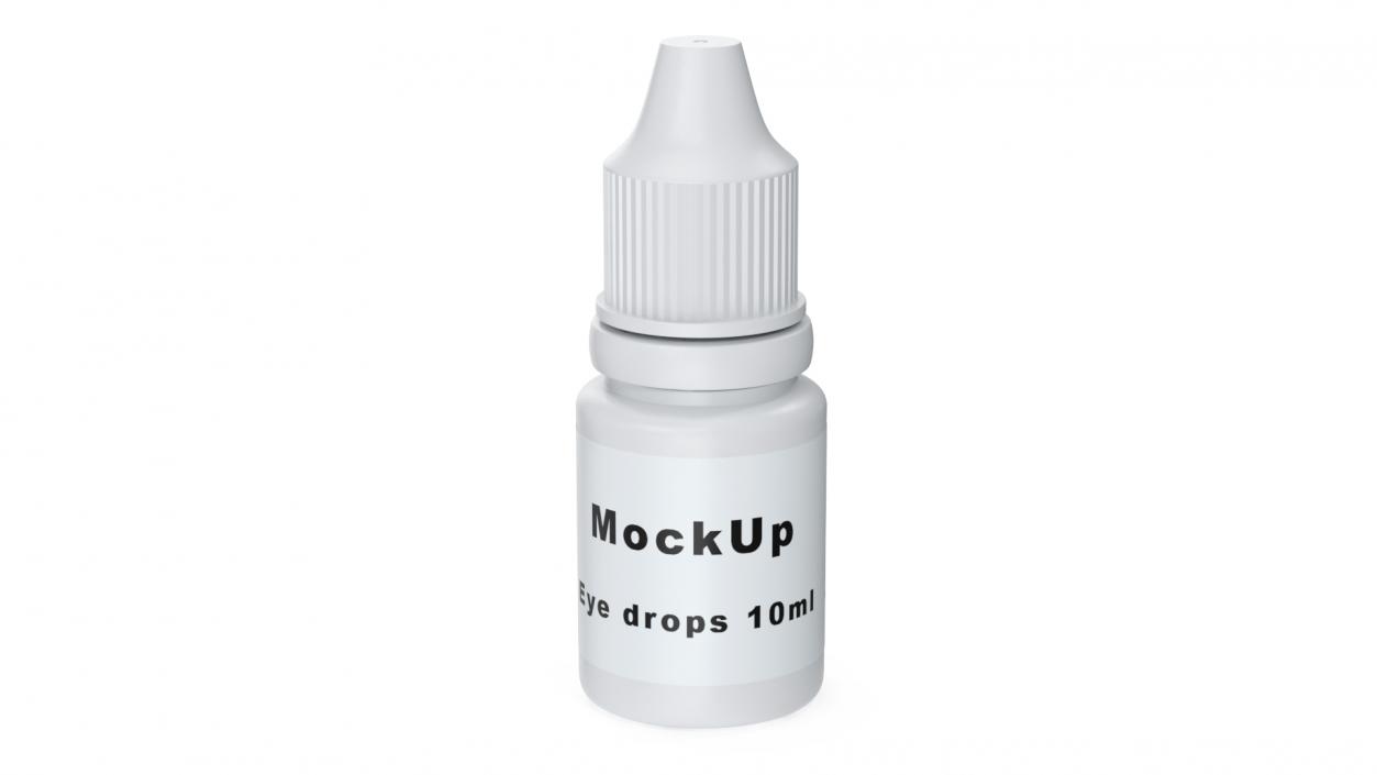 3D model Plastic Dropping Bottle 10ml Mockup