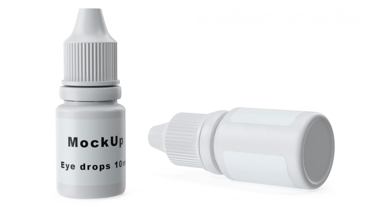 3D model Plastic Dropping Bottle 10ml Mockup